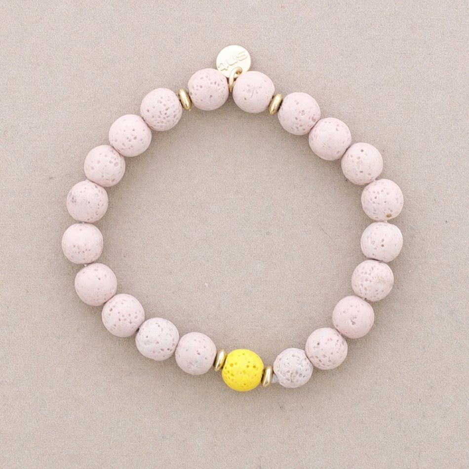 PULSERA ELÁSTICAS BOLAS IMITACIÓN PIEDRAS LAVA