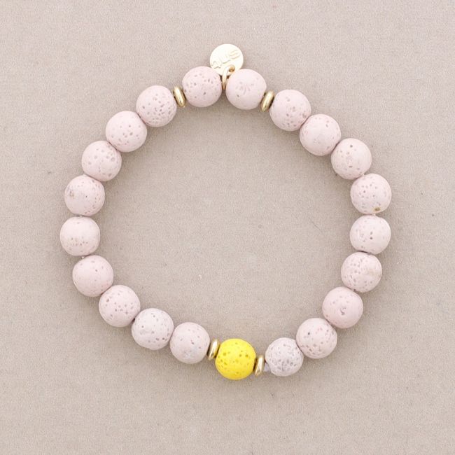 PULSERA ELÁSTICAS BOLAS IMITACIÓN PIEDRAS LAVA