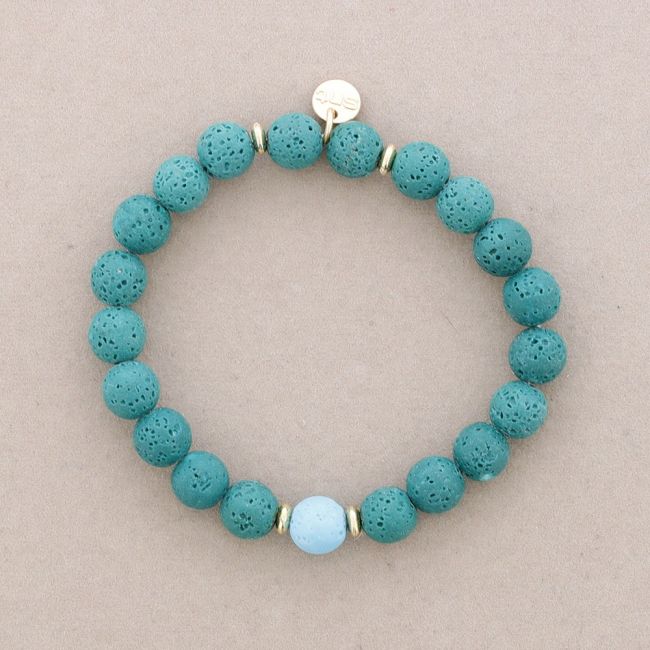 PULSERA ELÁSTICAS BOLAS IMITACIÓN PIEDRAS LAVA