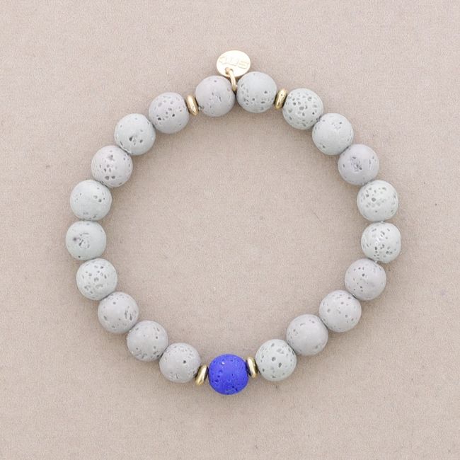 PULSERA ELÁSTICAS BOLAS IMITACION PIEDRAS LAVA