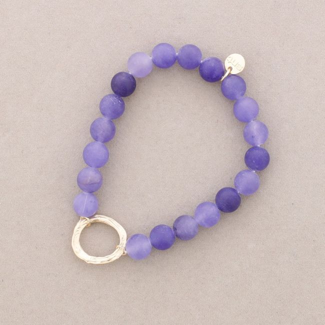 PULSERA ELÁSTICAS BOLAS PIEDRAS CÍRCULO METAL