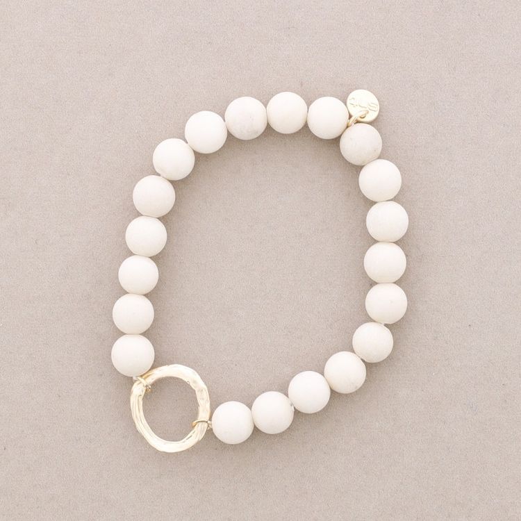METAL CIRCLE STONES BALL ELASTIC BRACELET 2