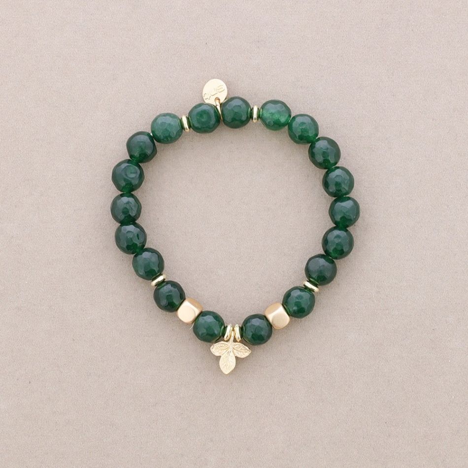 PULSERA ELÁSTICAS PIEDRAS RAMITA METAL