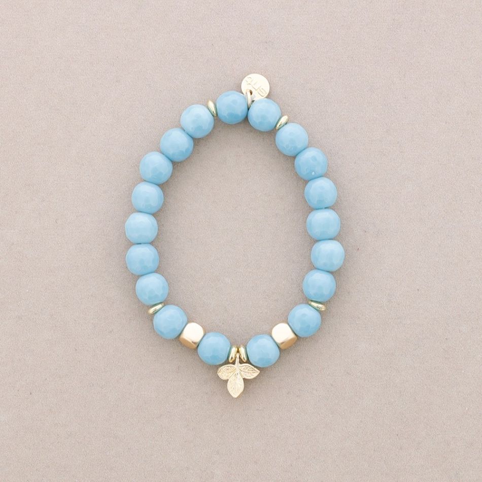 PULSERA ELÁSTICAS PIEDRAS RAMITA METAL