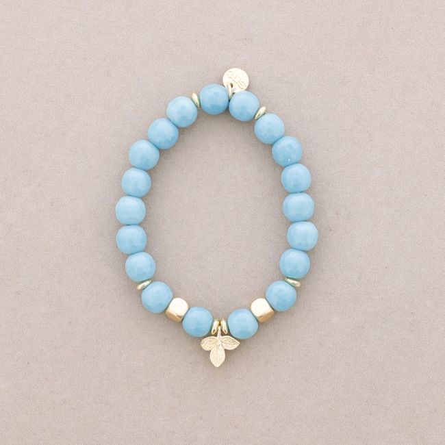 PULSERA ELÁSTICAS PIEDRAS RAMITA METAL