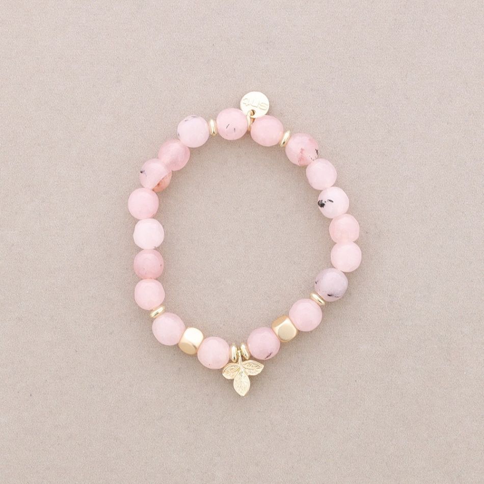 PULSERA ELÁSTICAS PIEDRAS RAMITA METAL