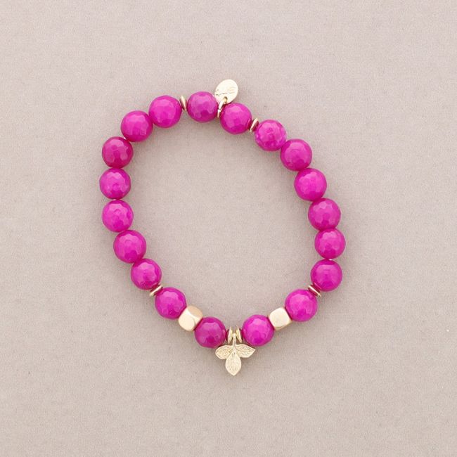 PULSERA ELÁSTICAS PIEDRAS RAMITA METAL