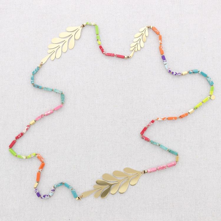 COLLAR LARGO NUDOS PIEDRAS RAMITAS ACERO 2