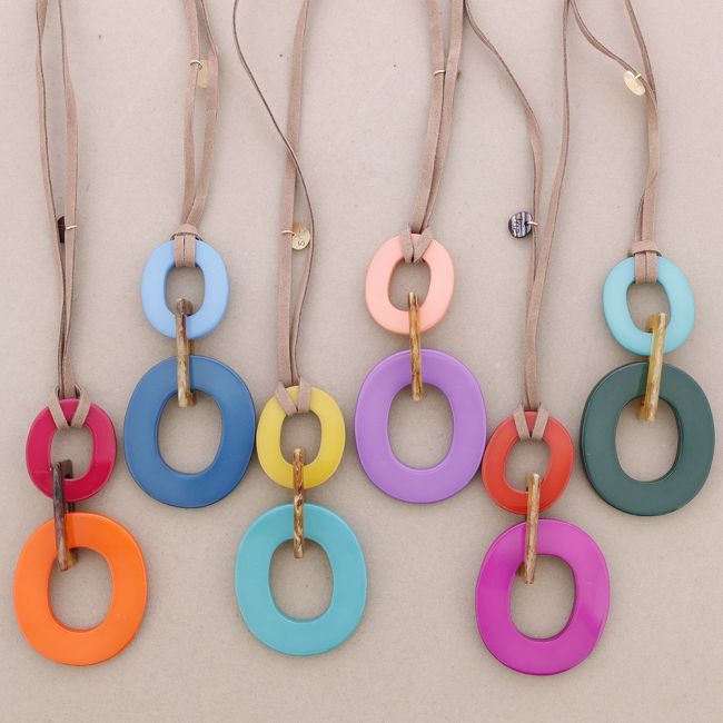 COLLAR LARGO COLGANTE ESLABONES