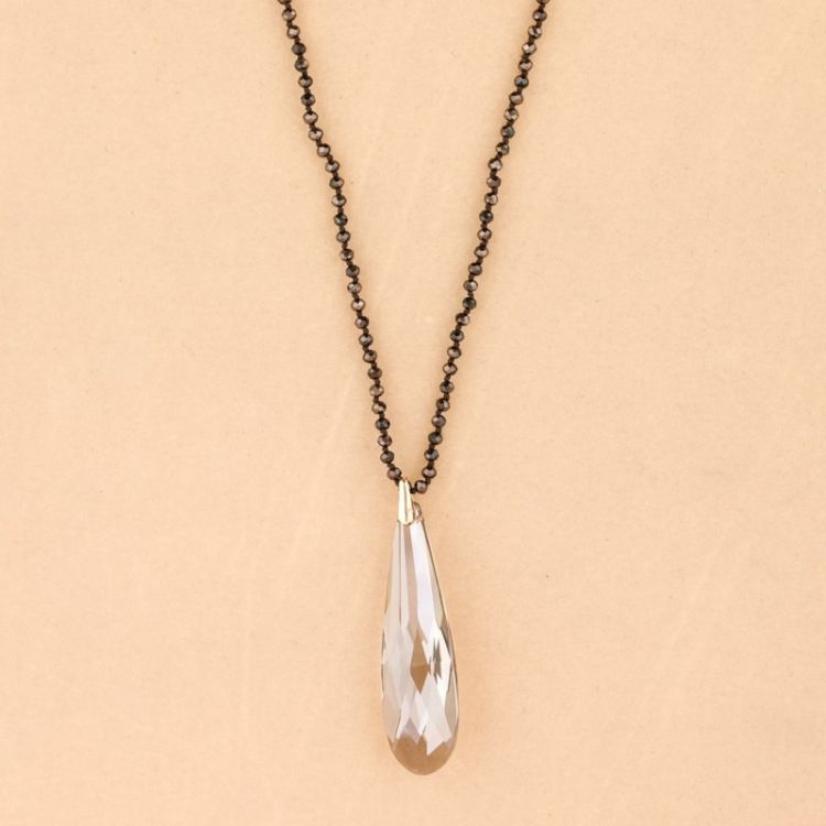 LONG PENDANT CRYSTAL BALL NECKLACE 2