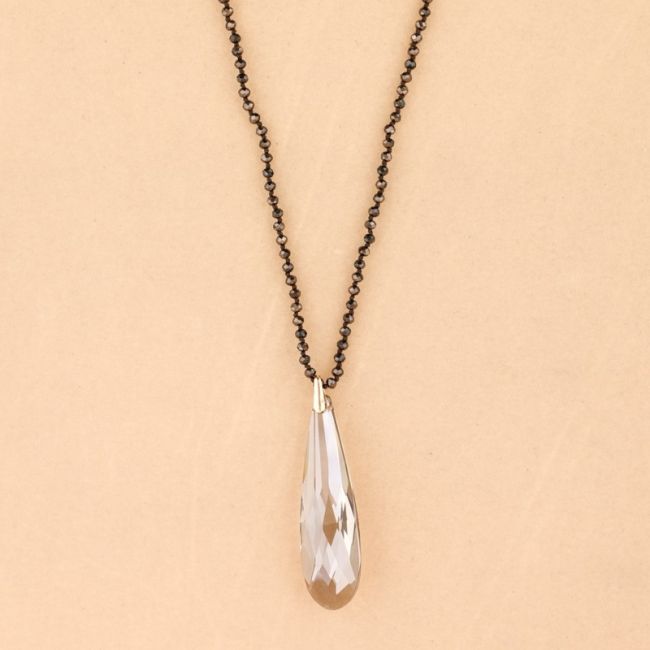 LONG PENDANT CRYSTAL BALL NECKLACE