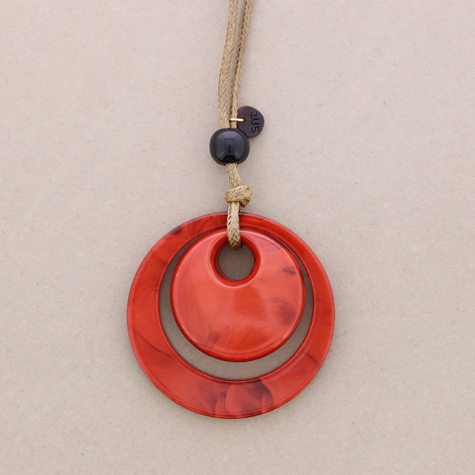 COLLAR LARGO COLGANTES RESINA