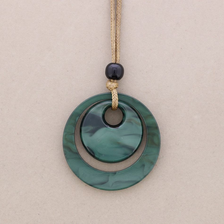 COLLAR LARGO COLGANTES RESINA