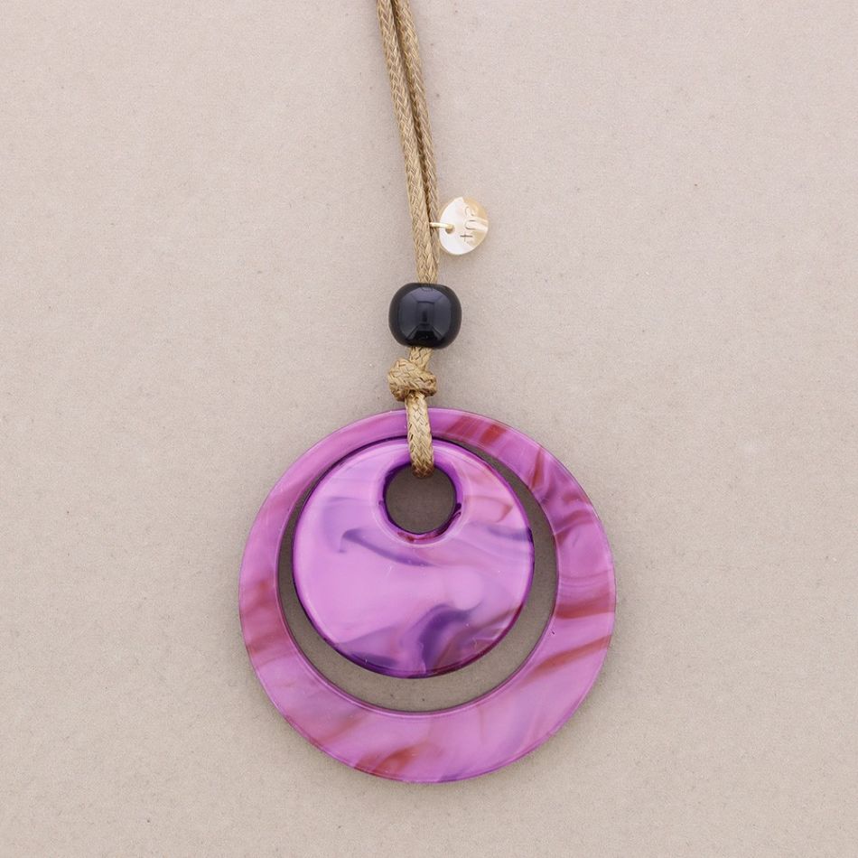 COLLAR LARGO COLGANTES RESINA