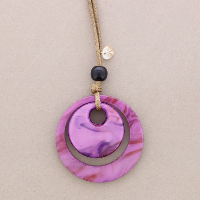 COLLAR LARGO COLGANTES RESINA