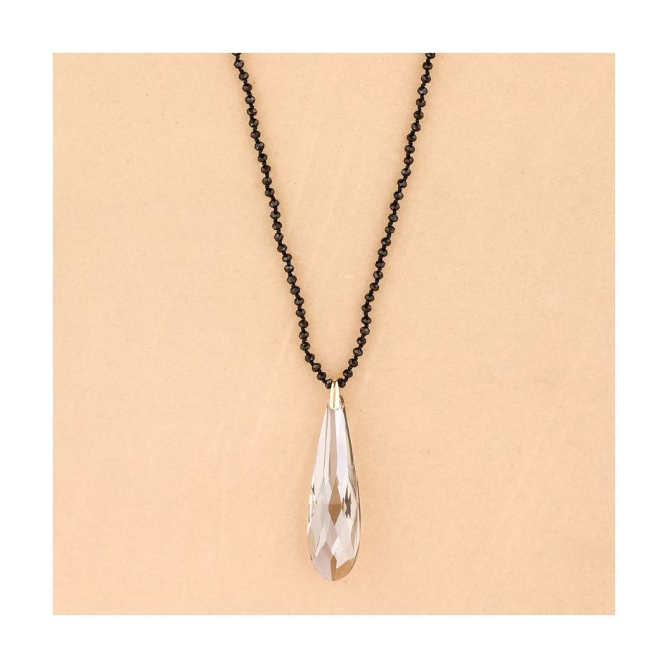 LONG PENDANT CRYSTAL BALL NECKLACE