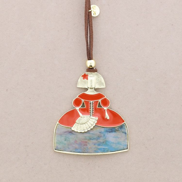 LONG PENDANT NECKLACE FOR MENINA METAL ENAMEL 2