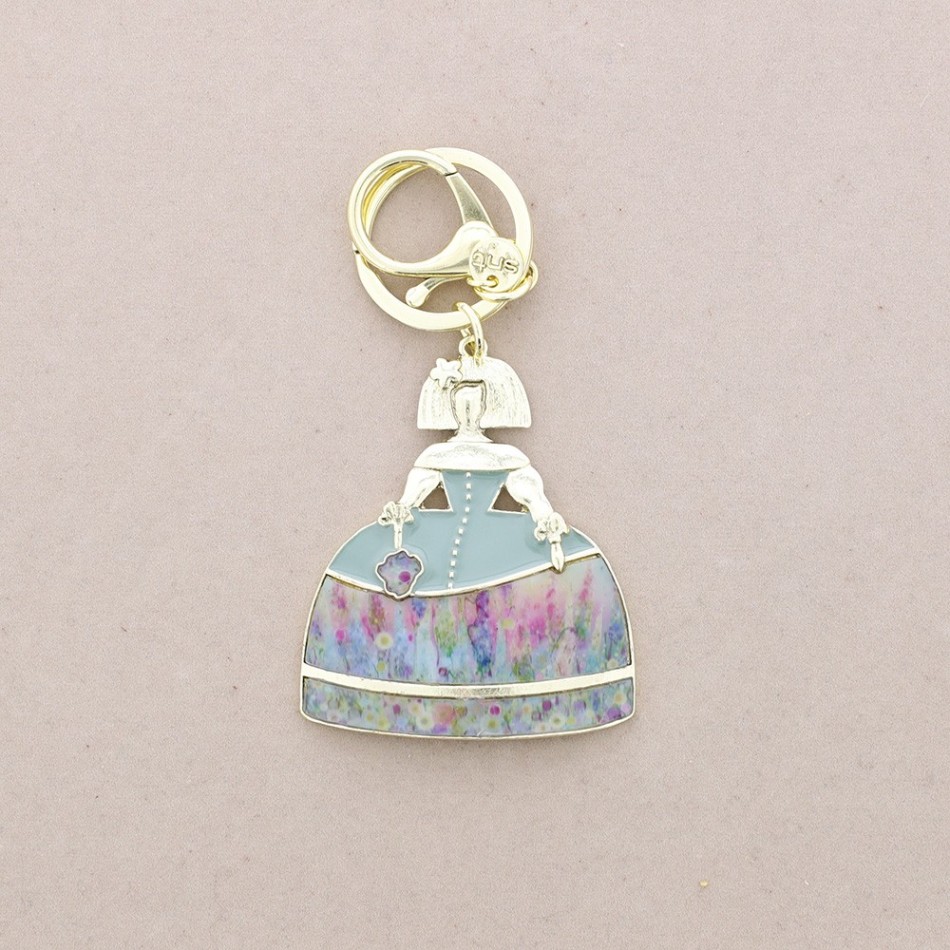 LLAVERO MENINA METAL ESMALTE