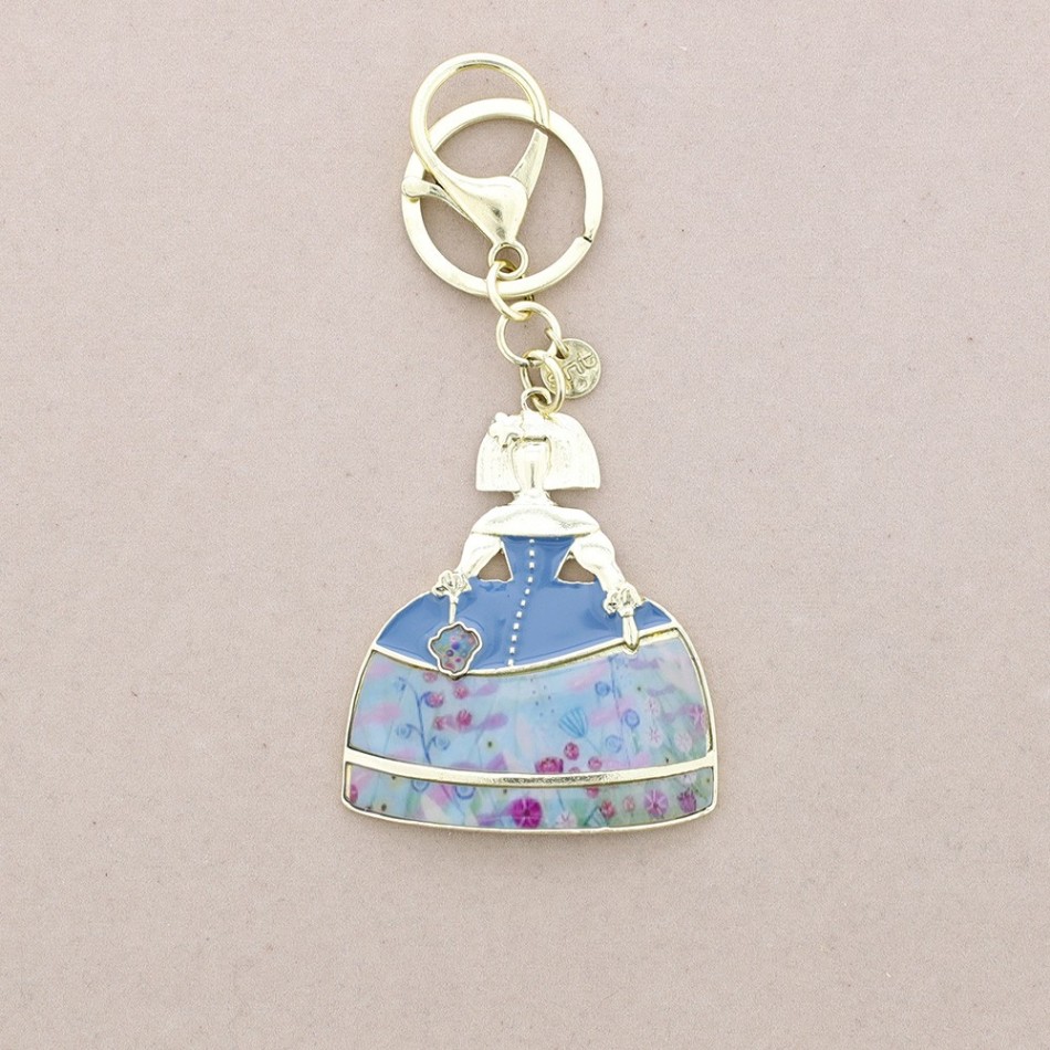 LLAVERO MENINA METAL ESMALTE