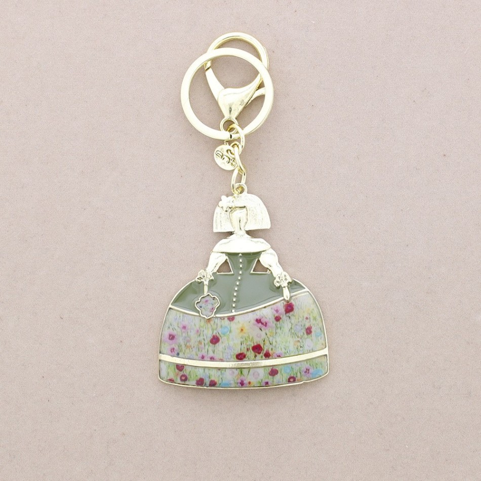 LLAVERO MENINA METAL ESMALTE
