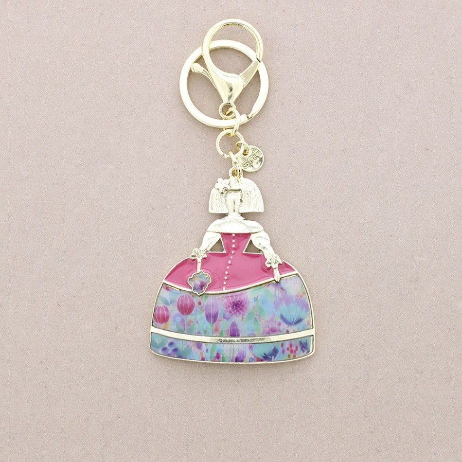 LLAVERO MENINA METAL ESMALTE