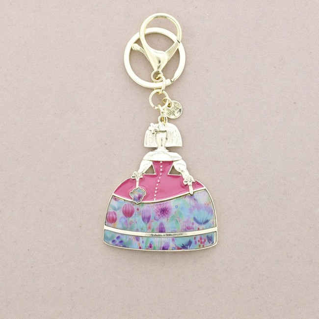 LLAVERO MENINA METAL ESMALTE