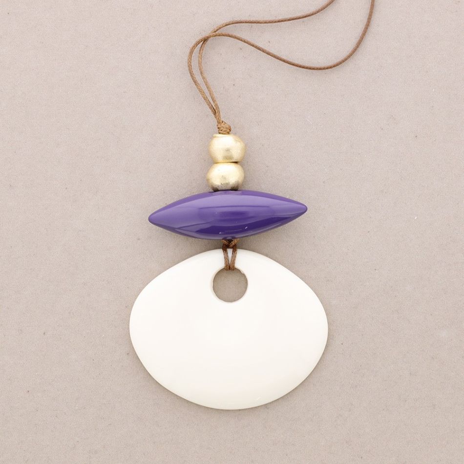 COLLAR LARGO COLGANTES CUENTAS RESINA