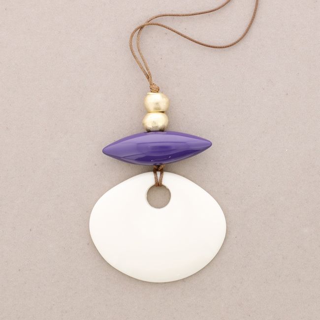 COLLAR LARGO COLGANTES CUENTAS RESINA