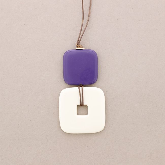 COLLAR LARGO COLGANTES CUENTAS RESINA