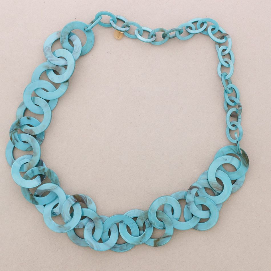 COLLAR LARGO ESLABONES RESINA