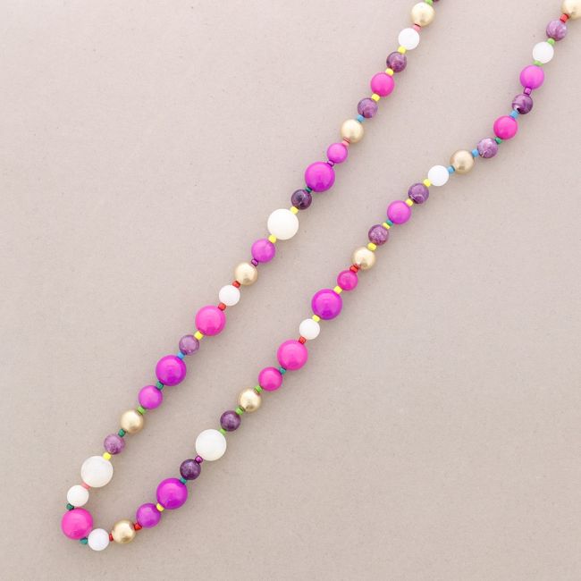 COLLAR LARGO BOLAS RESINA