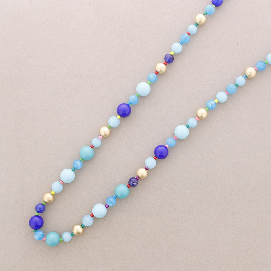 LONG RESIN BALL NECKLACE