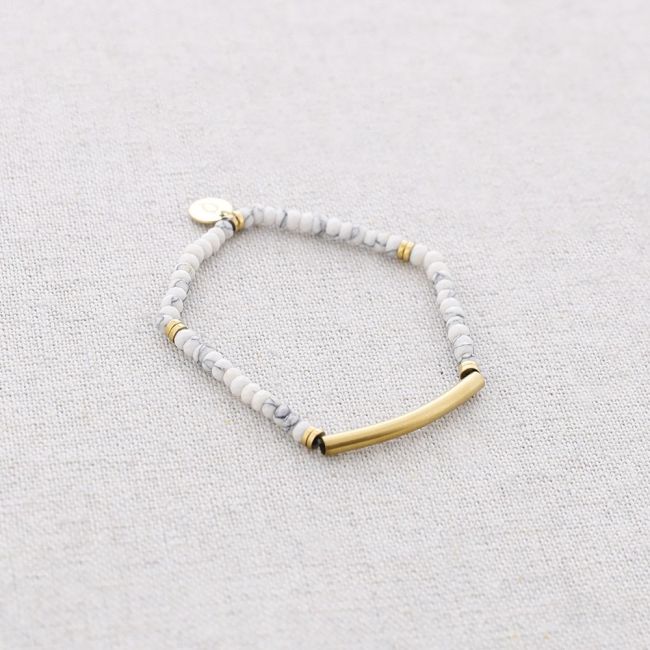 STEEL ELASTIC BRACELET WITH STONES