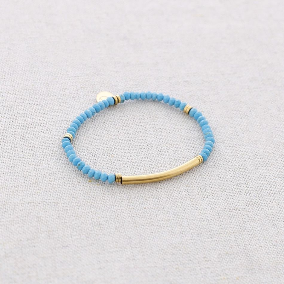 PULSERA ELÁSTICAS ACERO PIEDRAS
