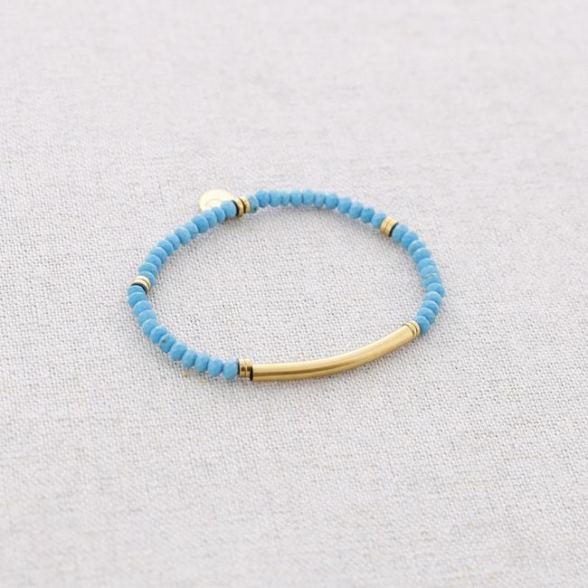 PULSERA ELÁSTICAS ACERO PIEDRAS