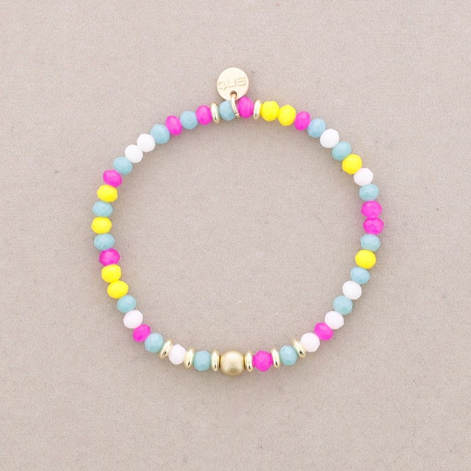 PULSERA ELÁSTICAS CRISTALES FACETADOS 4MM