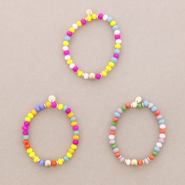 PULSERA ELÁSTICAS CRISTALES FACETADOS 6MM