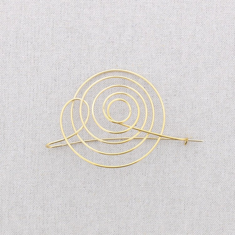 SPIRAL STEEL BROOCH