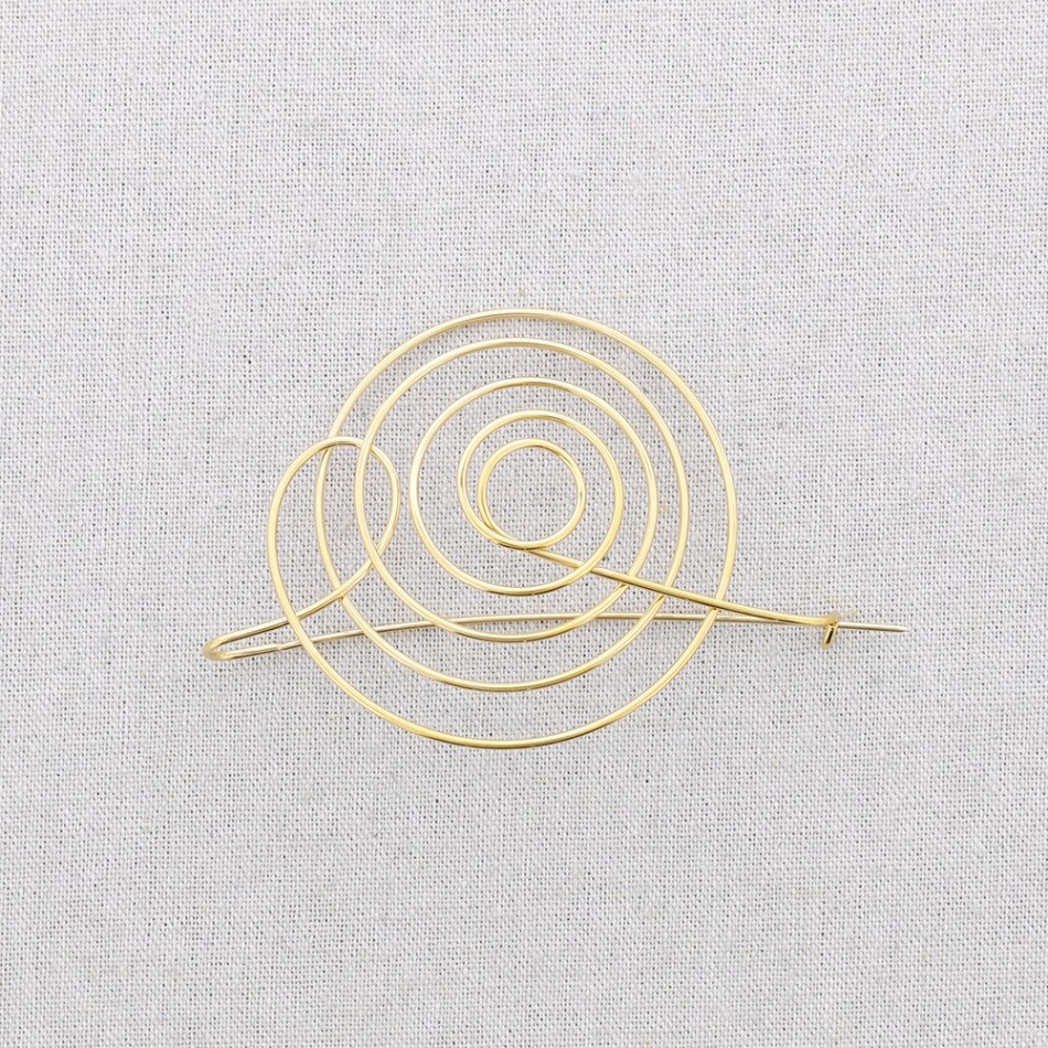 SPIRAL STEEL BROOCH