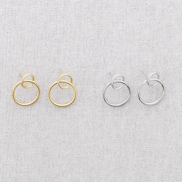 PENDIENTES ACERO DOBLE ARO 2