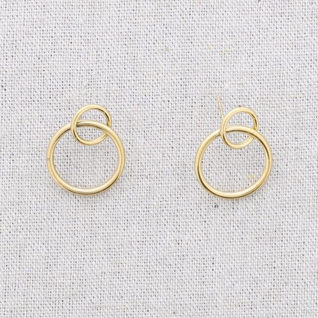 PENDIENTES ACERO DOBLE ARO