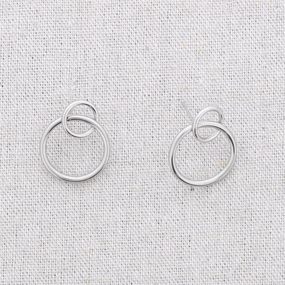 PENDIENTES ACERO DOBLE ARO