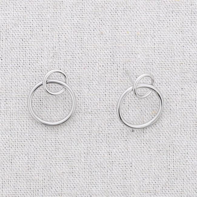 PENDIENTES ACERO DOBLE ARO