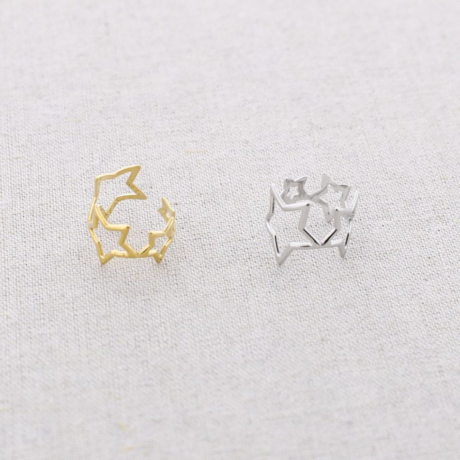 STEEL HOLLOW STAR RING