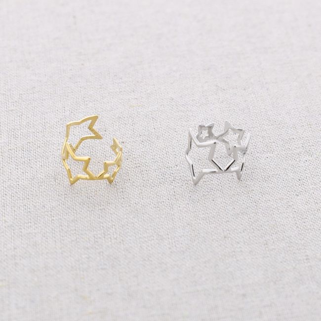 STEEL HOLLOW STAR RING
