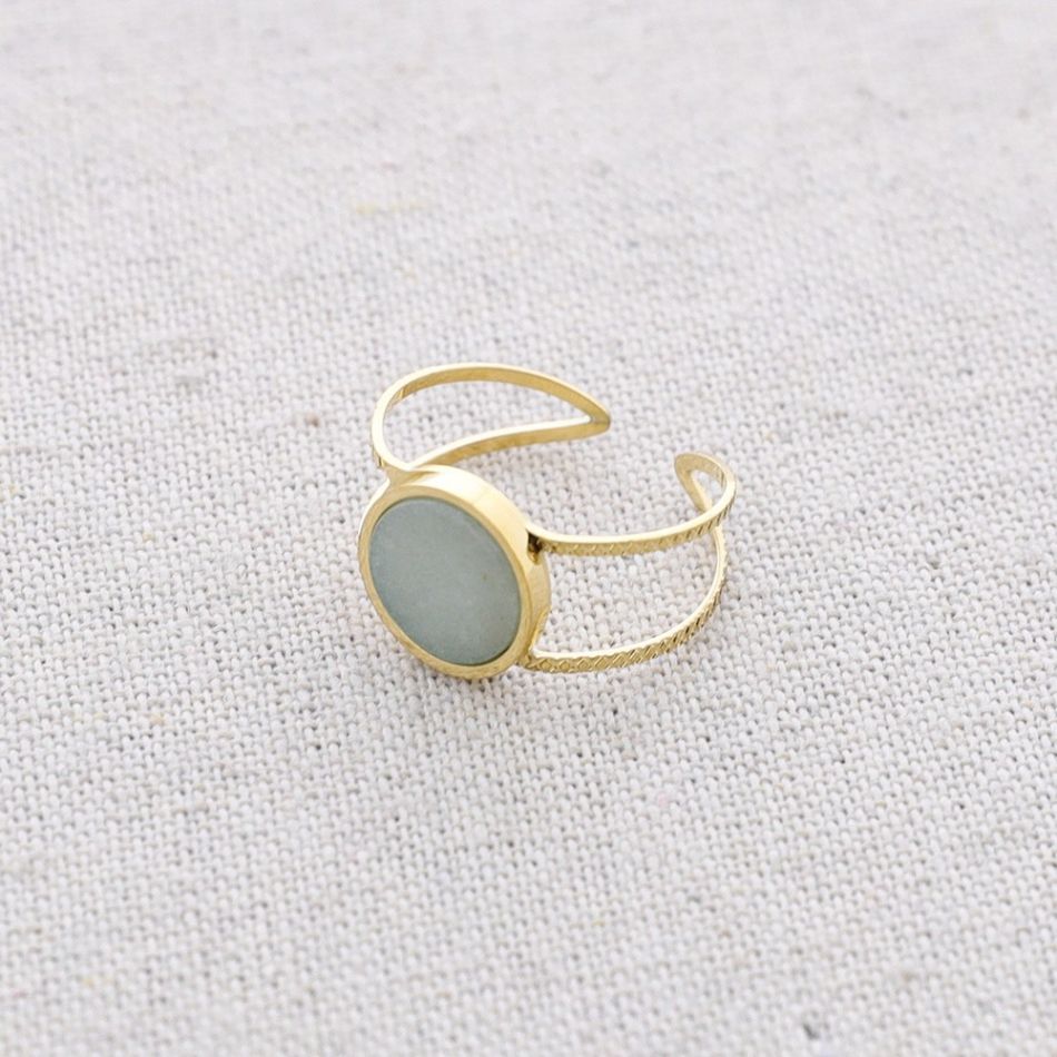 ANILLO ACERO PIEDRA