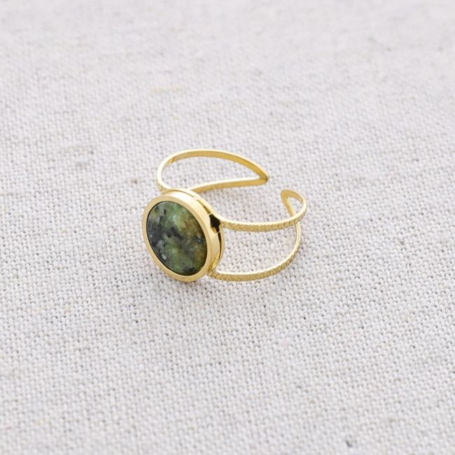 ANILLO ACERO PIEDRA