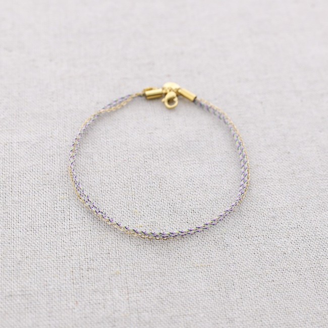STEEL THREAD STONES ANKLET