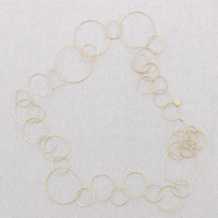LONG STEEL LINK NECKLACE