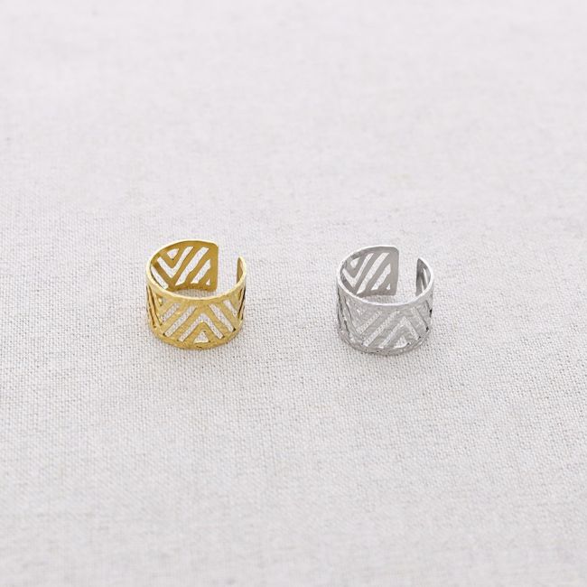ANILLO ACERO CALADO AJUSTABLE